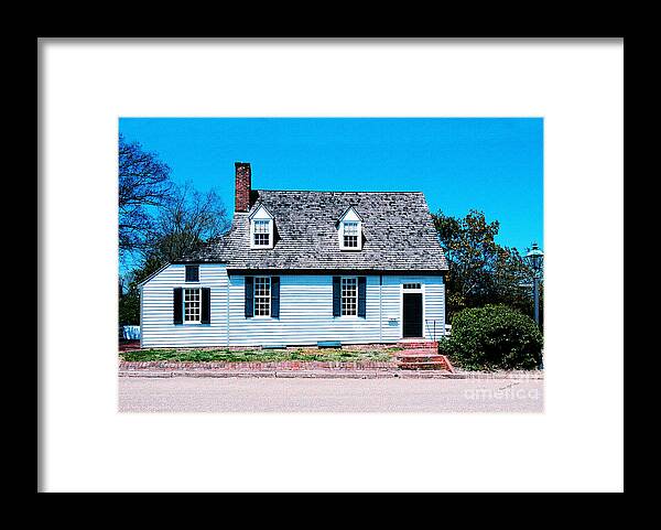Fine Art Framed Print featuring the photograph 303 Prince George Street- Williamsburg photography- altered art by Patricia Griffin Brett