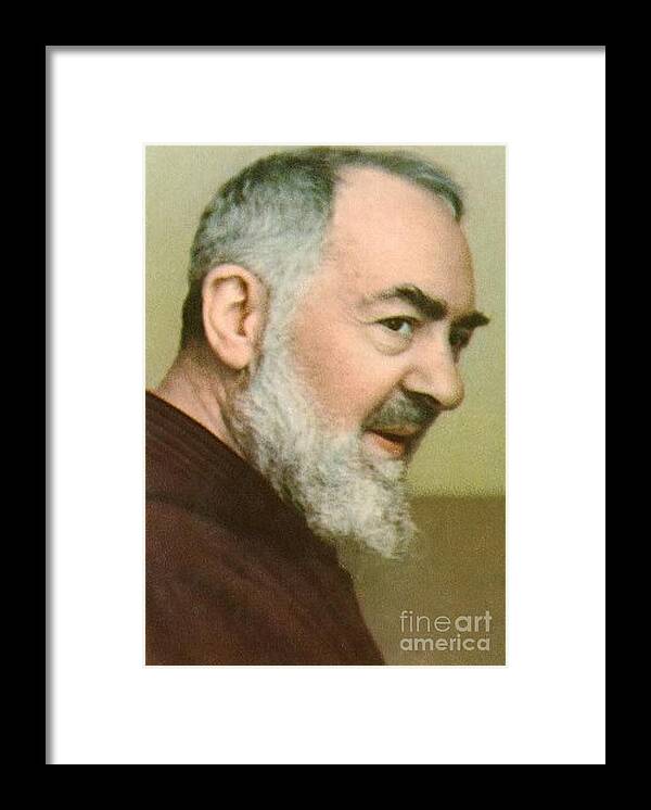 Prayer Framed Print featuring the photograph Padre Pio #32 by Archangelus Gallery