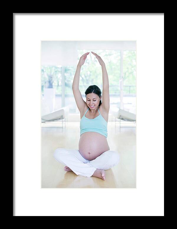 Adult Framed Print featuring the photograph Yoga In Pregnancy #33 by Ian Hooton/science Photo Library