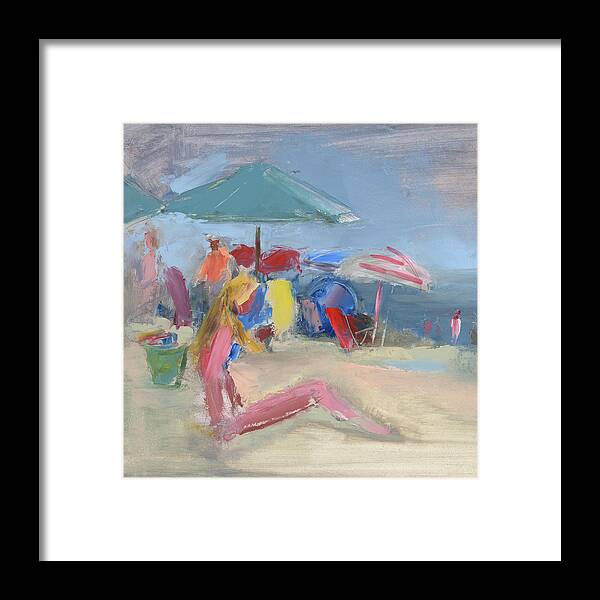 Beach Framed Print featuring the painting Untitled #340 by Chris N Rohrbach