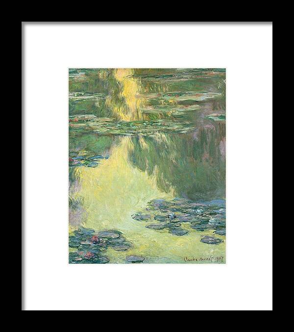 Monet Painting Framed Print featuring the painting Water Lilies #39 by Claude Monet