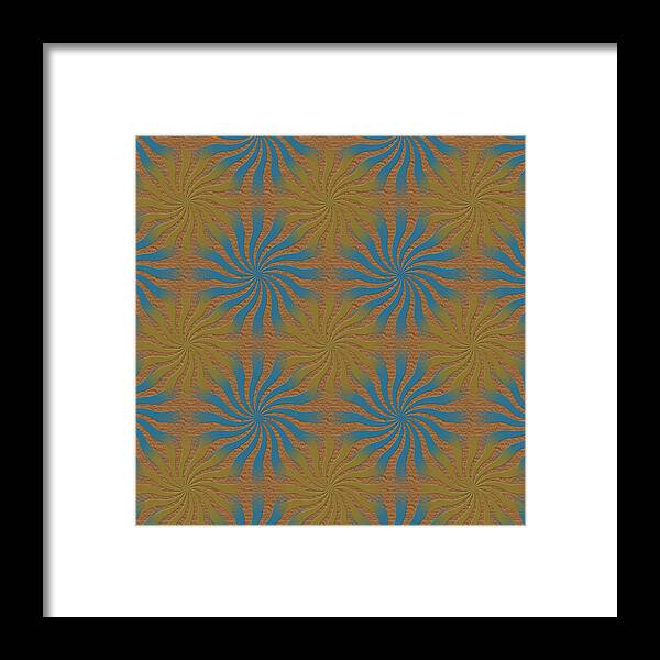 Geometric Framed Print featuring the mixed media 3D Spiral Pattern by Christina Rollo