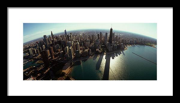 Photography Framed Print featuring the photograph Aerial View Of A City, Chicago, Cook #4 by Panoramic Images