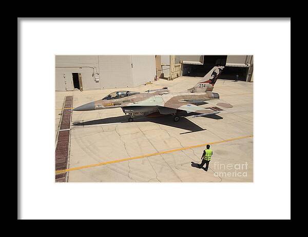 Military Framed Print featuring the photograph An F-16a Netz Of The Israeli Air Force #4 by Ofer Zidon