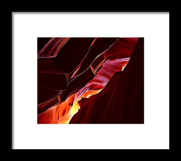 Upper Framed Print featuring the photograph Antelope Canyon #2 by Walt Sterneman