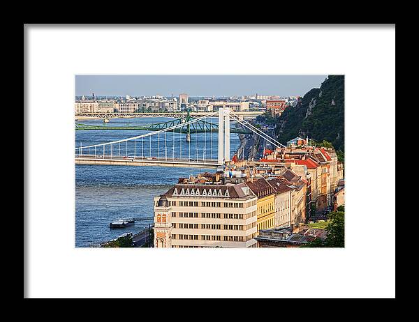 Budapest Framed Print featuring the photograph Budapest Cityscape #4 by Artur Bogacki