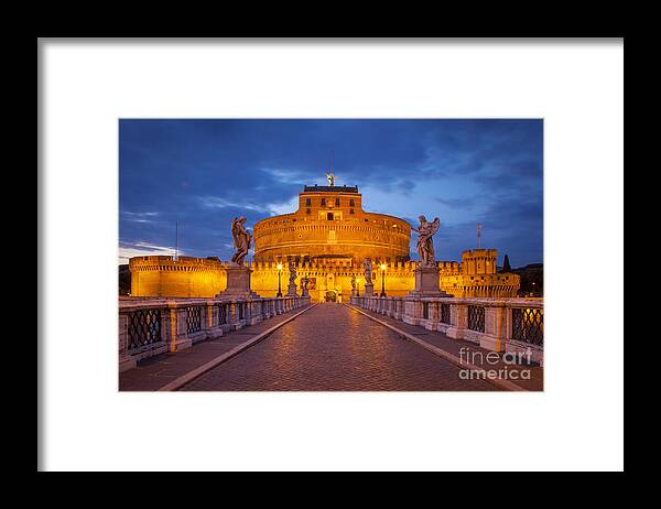Castel Framed Print featuring the photograph Castel Sant Angelo #3 by Brian Jannsen