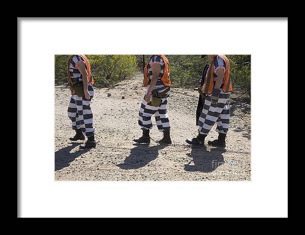 Inmate Framed Print featuring the photograph Chain Gang #4 by Jim West