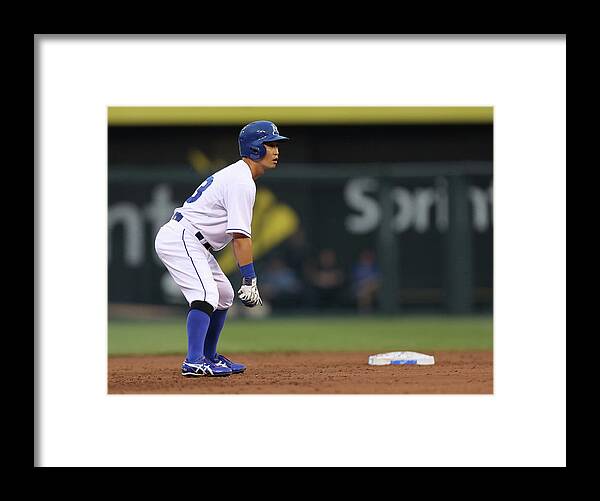 American League Baseball Framed Print featuring the photograph Chicago White Sox V Kansas City Royals by Ed Zurga