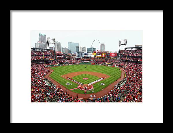 St. Louis Cardinals Framed Print featuring the photograph Cincinnati Reds V St. Louis Cardinals by Dilip Vishwanat