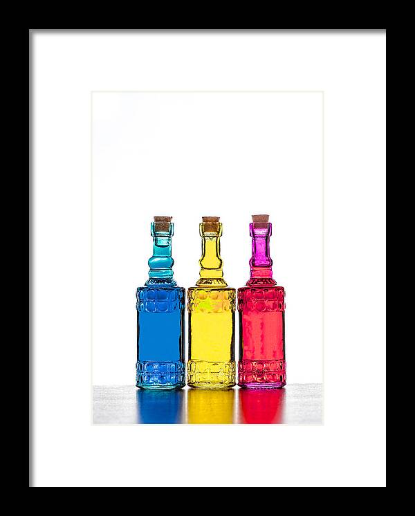 Alcohol Framed Print featuring the photograph Colorful Bottles #4 by Peter Lakomy