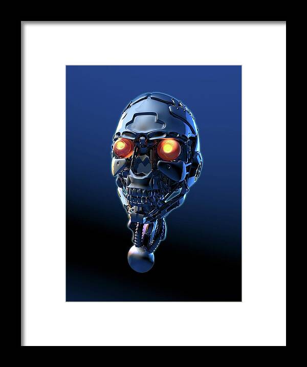 Illustration Framed Print featuring the photograph Cyborg #4 by Victor Habbick Visions/science Photo Library