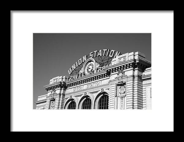 America Framed Print featuring the photograph Denver - Union Station #1 by Frank Romeo