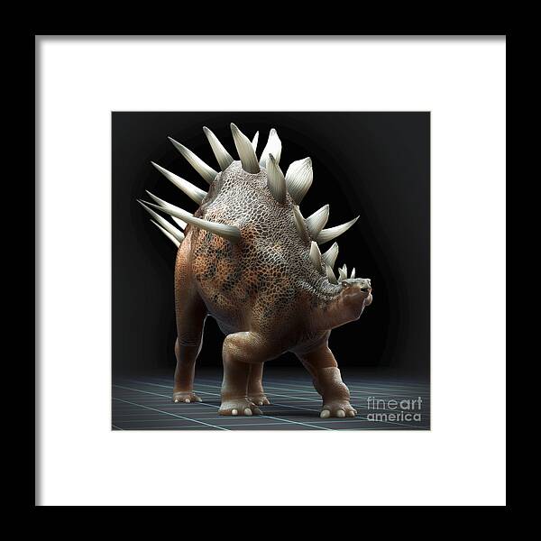 Extinction Framed Print featuring the photograph Dinosaur Kentrosaurus #4 by Science Picture Co