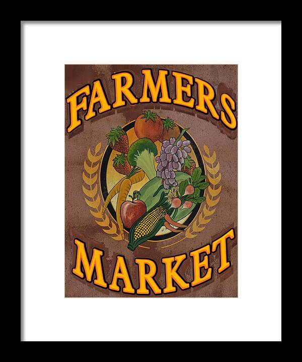 Farmers Framed Print featuring the photograph Farmers Market by Frozen in Time Fine Art Photography