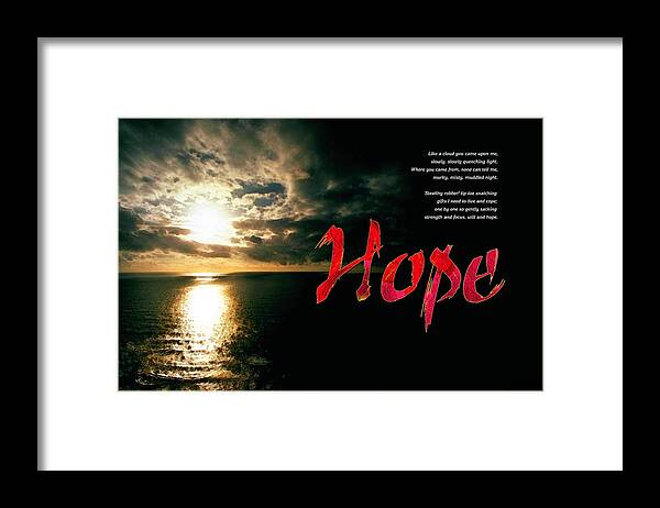 Bipolar Framed Print featuring the digital art Hope #1 by Chuck Mountain