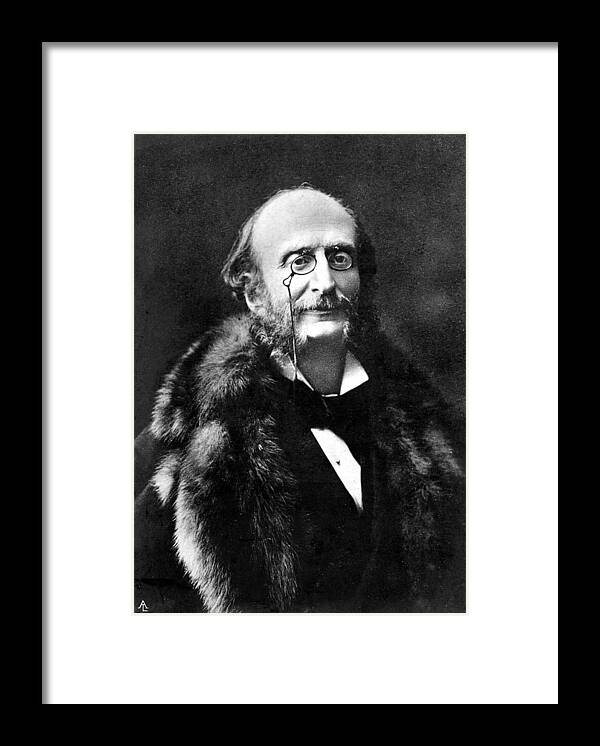19th Century Framed Print featuring the photograph Jacques Offenbach (1819-1880) #4 by Granger