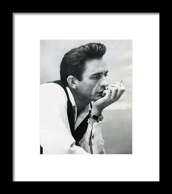 #faatoppicks Framed Print featuring the photograph Johnny Cash #4 by Retro Images Archive