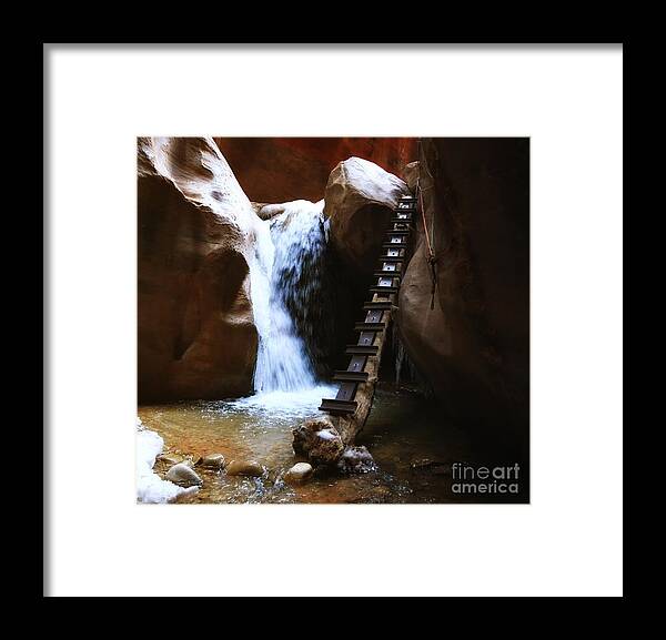 Kanarra Falls Framed Print featuring the photograph Kanarra Falls #4 by Roxie Crouch