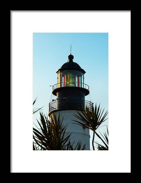 Aid To Navigation Framed Print featuring the photograph Key West Lighthouse by Ed Gleichman