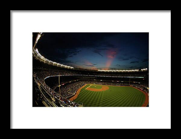 American League Baseball Framed Print featuring the photograph New York Mets V New York Yankees by Al Bello