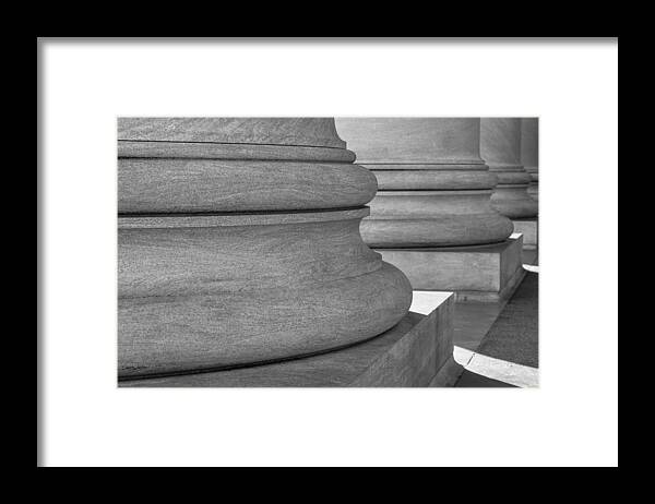 Stone Framed Print featuring the photograph Pillars in Black and White #4 by Brandon Bourdages