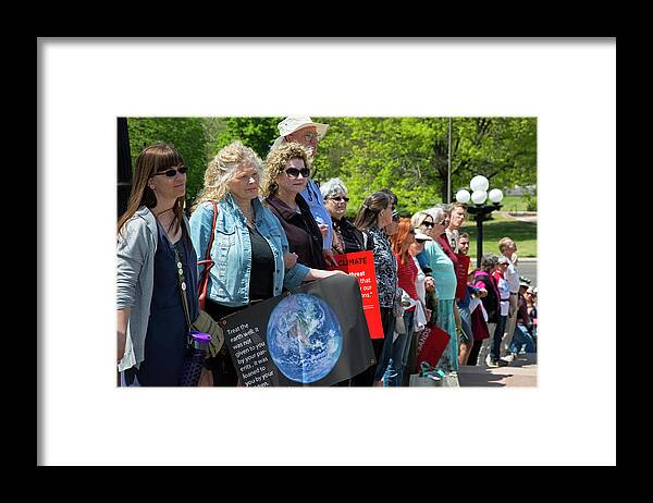 Human Framed Print featuring the photograph Protest Against Keystone Xl Pipeline #4 by Jim West