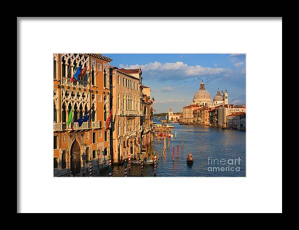 Italy Framed Print featuring the photograph Sunset in Venice #2 by Henk Meijer Photography