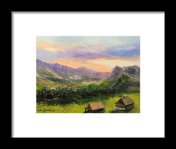 Polana Gasienicowa Framed Print featuring the painting Tatry mountains- Poland #4 by Luke Karcz