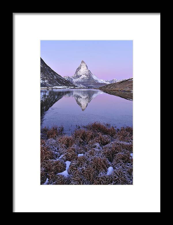 Feb0514 Framed Print featuring the photograph The Matterhorn And Riffelsee Lake #4 by Thomas Marent