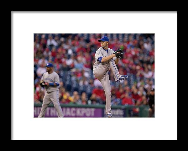 Citizens Bank Park Framed Print featuring the photograph Toronto Blue Jays V Philadelphia by Mitchell Leff