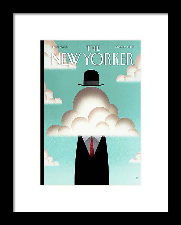 Clouds Framed Print featuring the painting The Cloud by Bob Staake
