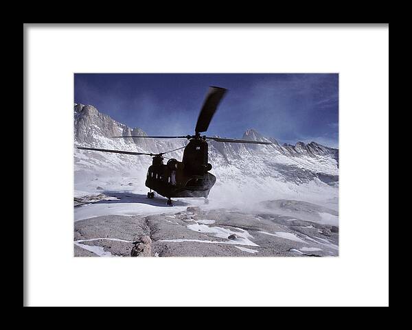 Aircraft Framed Print featuring the photograph USA, California, Chinook Search #4 by Gerry Reynolds