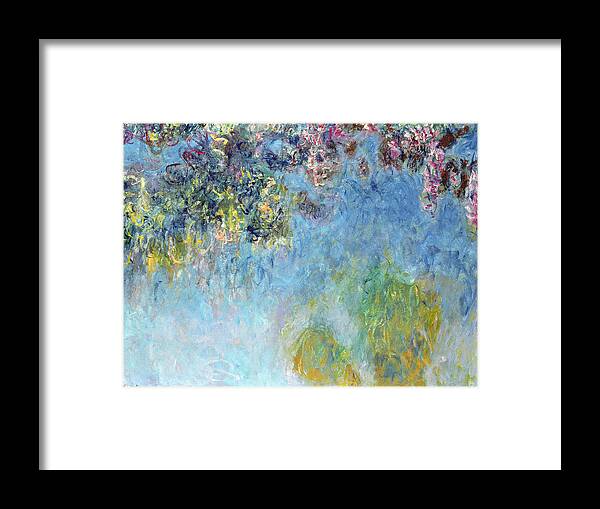 Impressionist Framed Print featuring the painting Wisteria by Claude Monet
