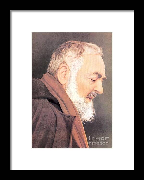Father Framed Print featuring the photograph Padre Pio by Matteo TOTARO