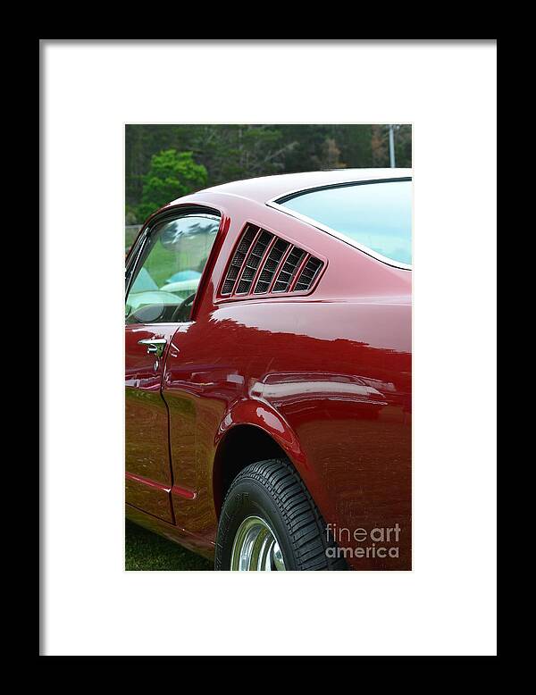 Red Framed Print featuring the photograph Classic Mustang by Dean Ferreira