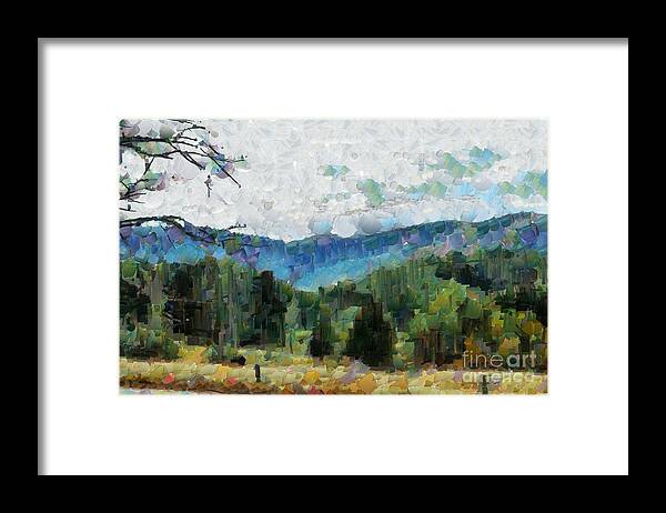 Araluen Framed Print featuring the digital art Araluen Valley Views #5 by Fran Woods