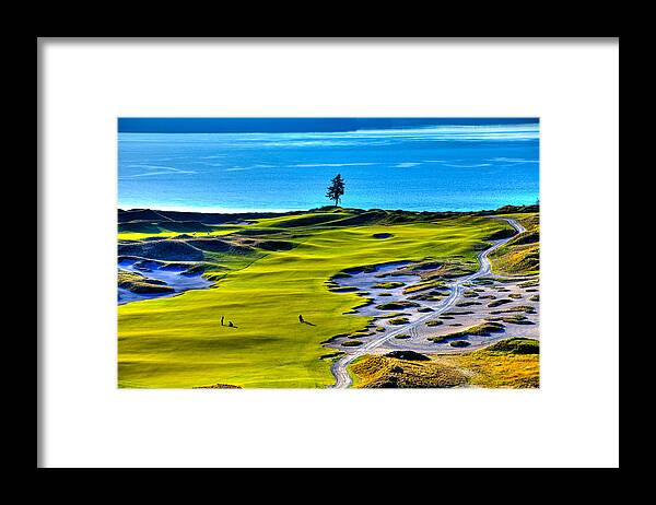 #5 At Chambers Bay Golf Course - Location Of The 2015 U.s. Open Tournament Framed Print featuring the photograph #5 at Chambers Bay Golf Course - Location of the 2015 U.S. Open Tournament #5 by David Patterson