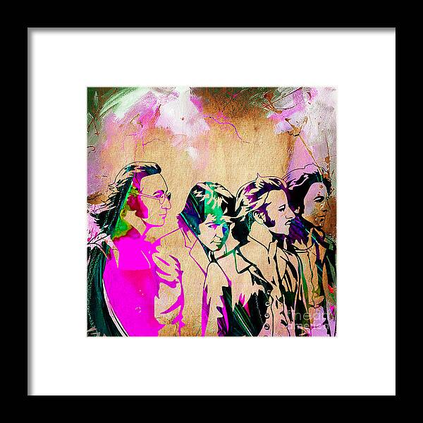 Beatles Framed Print featuring the mixed media Beatles Collection #5 by Marvin Blaine
