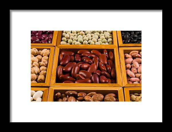Agricultural Framed Print featuring the photograph Boxes of beans by Raul Rodriguez