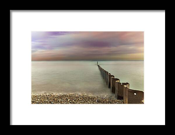 Lake Michigan Framed Print featuring the photograph Breakwater #5 by Peter Lakomy