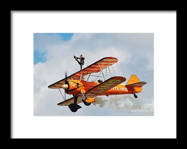 Breitling Framed Print featuring the photograph Breitling Wingwalkers team #5 by David Fowler