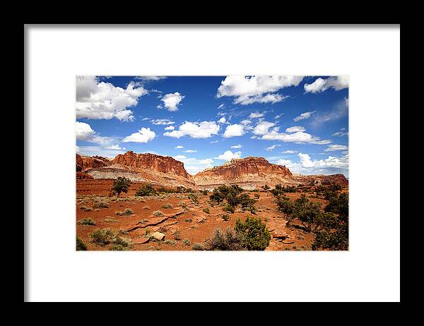 Southern Utah Framed Print featuring the photograph Captiol Reef National Park by Mark Smith
