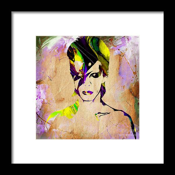 David Bowie Framed Print featuring the mixed media David Bowie Collection #5 by Marvin Blaine