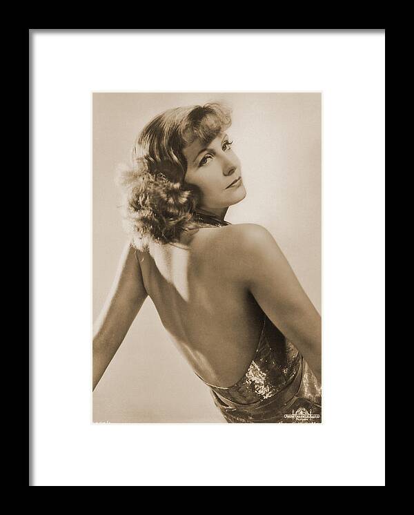 Entertainment Framed Print featuring the photograph Greta Garbo, Hollywood Movie Star #5 by Photo Researchers