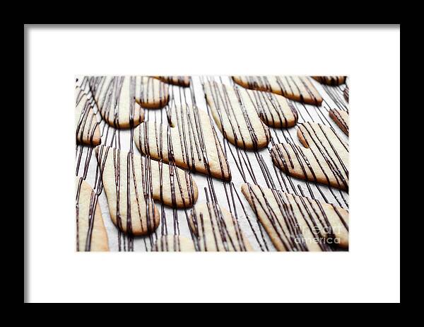 Abstract Framed Print featuring the photograph Heart cookies #5 by Kati Finell
