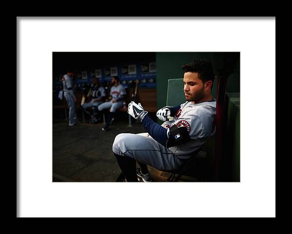 American League Baseball Framed Print featuring the photograph Houston Astros V Texas Rangers #5 by Tom Pennington