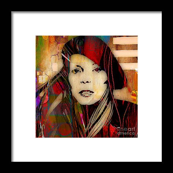Joni Mitchell Framed Print featuring the mixed media Joni Mitchell Collection #5 by Marvin Blaine