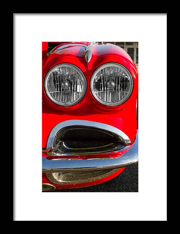 1958 Framed Print featuring the photograph Little Red Corvette #5 by Ron Pate