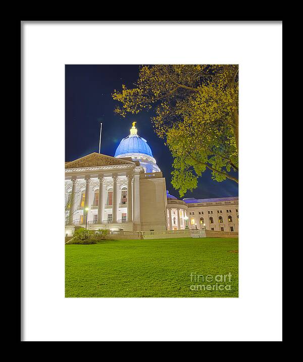 Blue Framed Print featuring the photograph Madison Capitol #5 by Steven Ralser